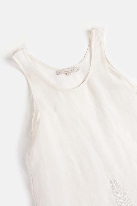  에리카 타노브 롱 원피스 에리카 타노프 가민 자수 실크 오르간자 드레스 아이보리 - ERICA TANOV