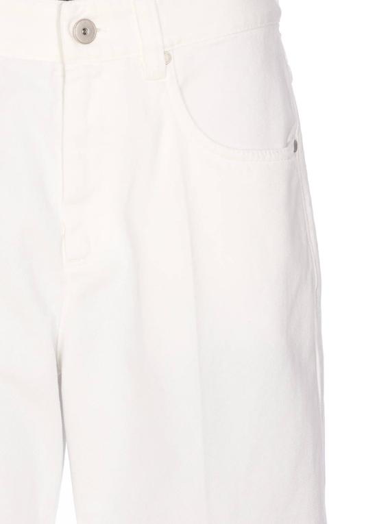  브루넬로 쿠치넬리 데님 팬츠 컨템포러리 스퀘어  (주얼 장식) 화이트 - BRUNELLO CUCINELLI