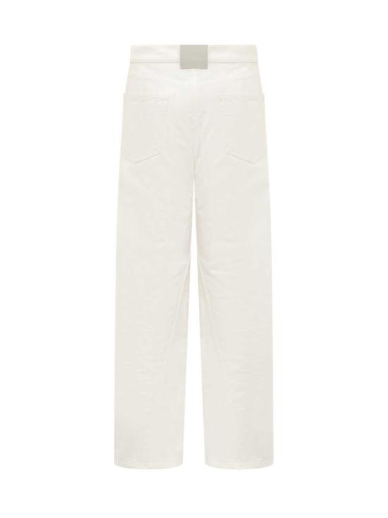  랑방 스트레이트 팬츠 트위스트 팬츠 화이트 - LANVIN