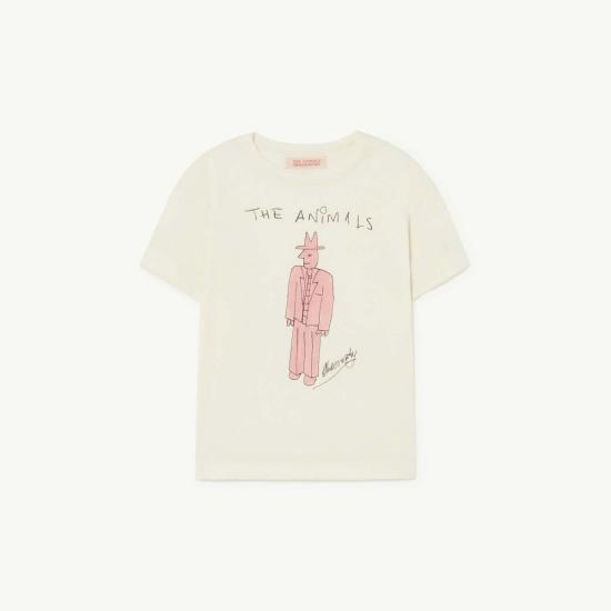  [키즈] 더 애니멀스 옵저버토리 트레이닝 상의 어린이 동물 관측소 수탉 티셔츠 (흰색) - THE ANIMALS OBSERVATORY