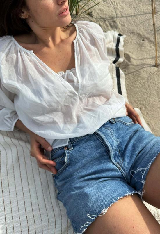  루 샤르망 블라우스 루프 샤르망 클래식 페전트 탑 - LOUP CHARMANT