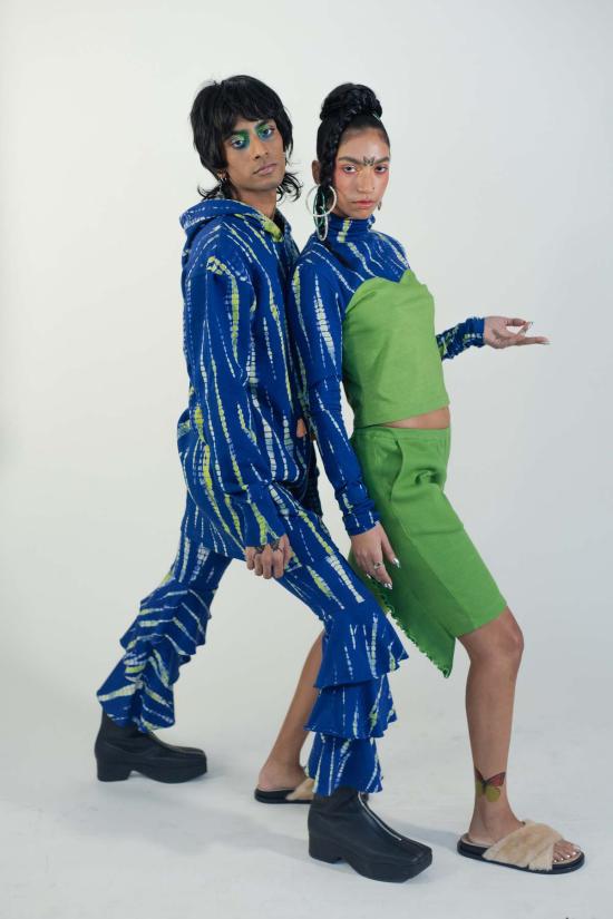  아바카시 긴팔 티셔츠 스위트하트 터틀넥 모스 그린 - ABACAXI