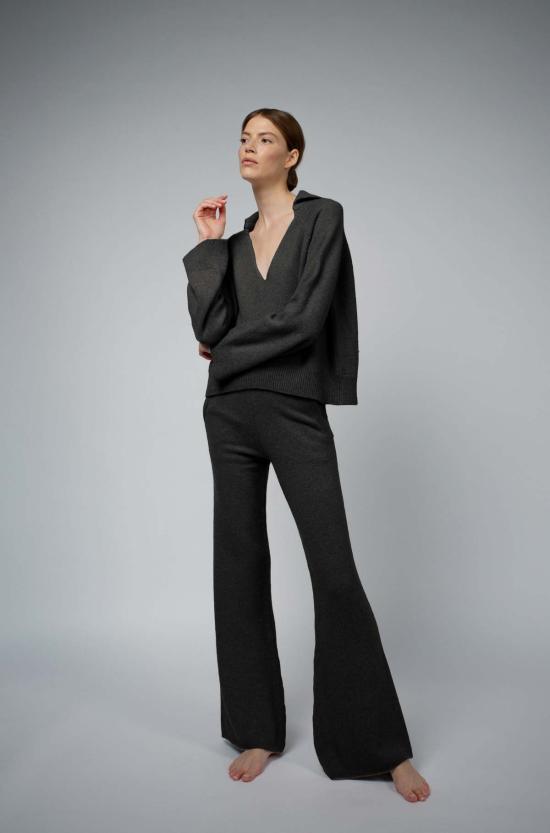  산티클레르 스웨터 산티클러 로렌 래글런 소매 캐시미어  앤트러사이트