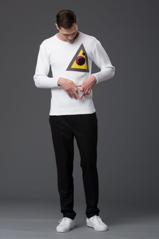  N-p-Elliott 긴팔 티셔츠 N P 엘리엇 트라이앵글 패치 긴팔 셔츠 화이트 - OTHER BRANDS