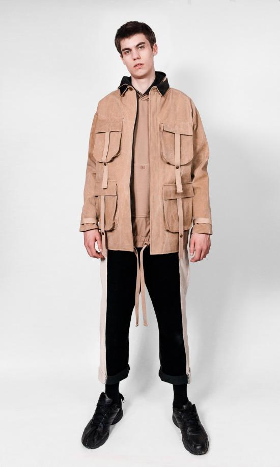  M Press 자켓 M 프레스 왁스 처리된 바버 재킷 마블 샌드