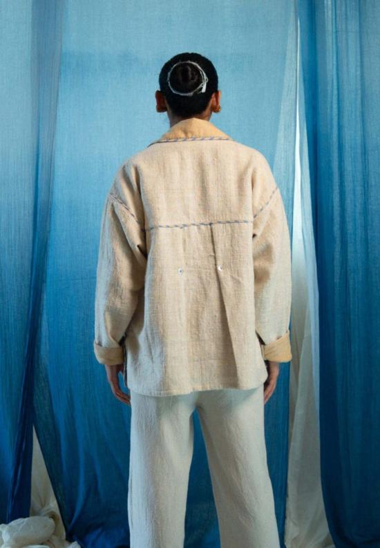  IKKIVI 자켓 이키비 아이 유니섹스 오버사이즈 셔츠 재킷 오프 화이트 - OTHER BRANDS