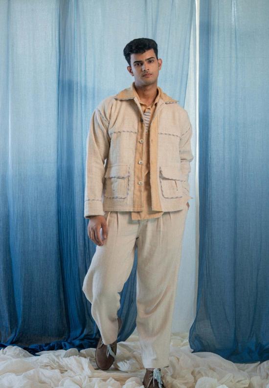  IKKIVI 자켓 이키비 아이 유니섹스 오버사이즈 셔츠 재킷 오프 화이트 - OTHER BRANDS