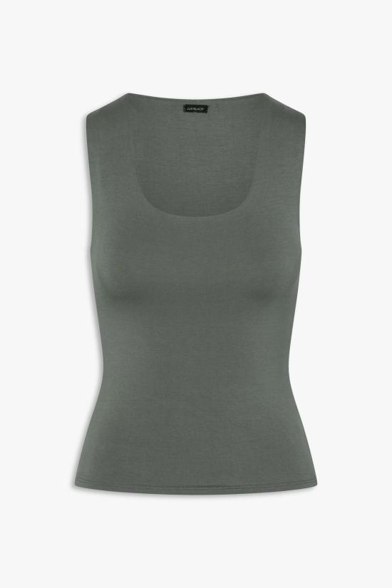  저스트 블랙 데님 블라우스 민소매 탱크탑 - JUST BLACK DENIM