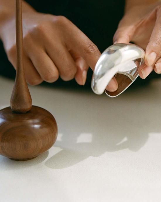  아니카 이네즈 팔찌 드리프트 커프 실버/티크 우드 - ANNIKA INEZ