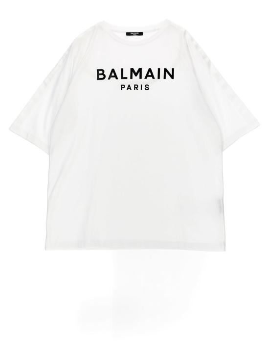  [키즈] 발망 트레이닝 상의 로고 프린트 아동용 티셔츠 (화이트)