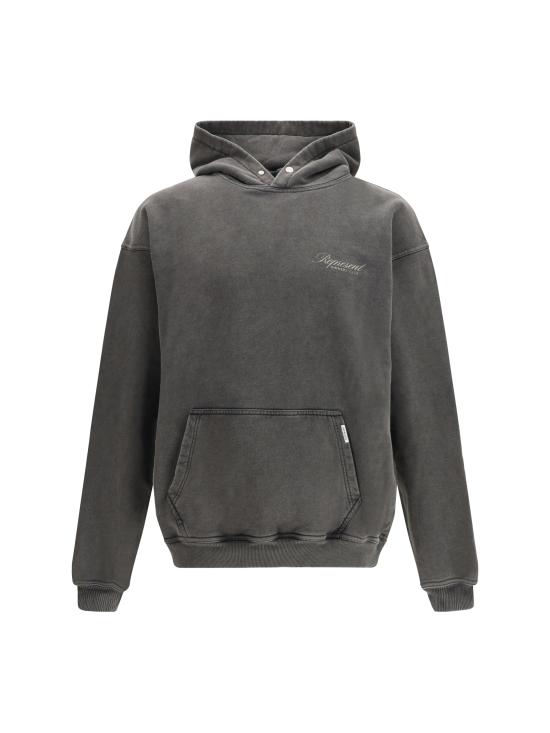 26SS 리프레젠트 후드 티셔츠 OCM41200 VINTAGEGRE GREY