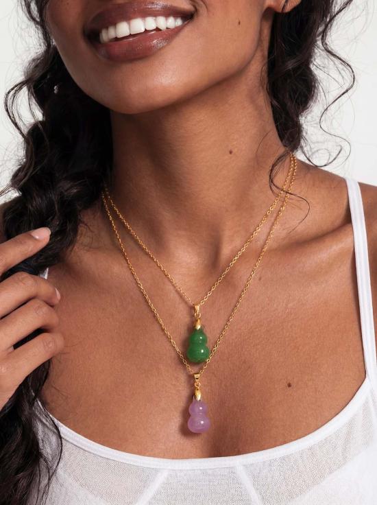  세레 목걸이/팬던트 Seree Hulu 제이드 스톤 펜던트 목걸이 - SEREE