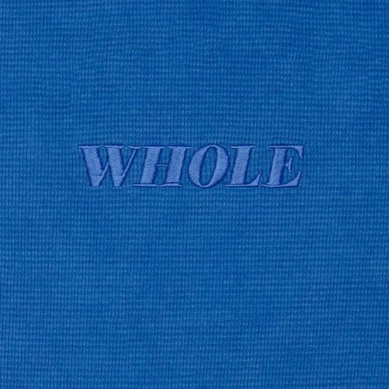  홀 스웨터 남녀공용 전체 써멀 로고 긴팔 티셔츠 (블루) - WHOLE