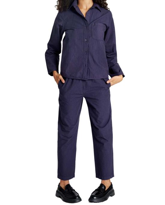  LWN 라운지 웨어 Lwn Strausii 팬츠 미드나잇 펜슬 스트라이프 - LWN