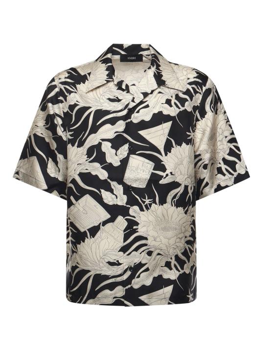  아미리 반팔 셔츠 코튼 칵테일 셔츠 블랙
