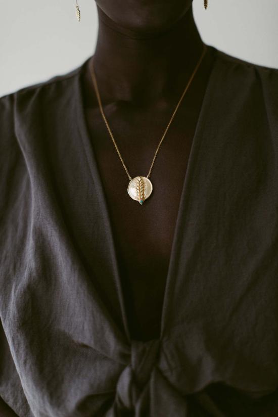  시에라 윈터 주얼리 목걸이/팬던트 하베스트 네크리스 골드 베르메일/터쿼이즈 - SIERRA WINTER JEWELRY