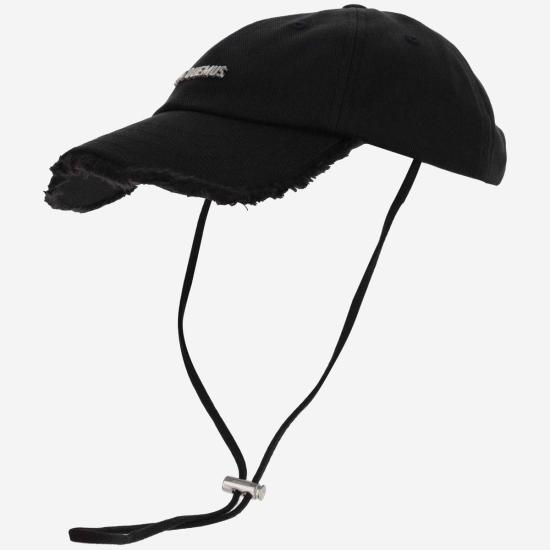  자크뮈스 모자 Jacquemus La Casquette Artichaut  블랙 - JACQUEMUS