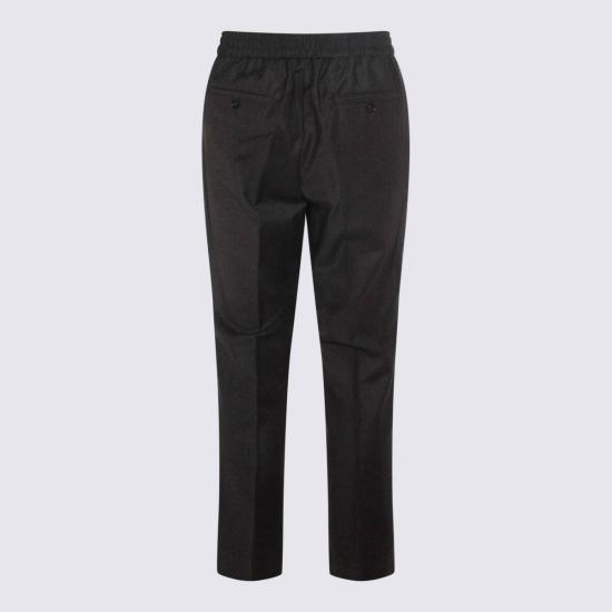  아미 스트레이트 팬츠 알렉상드르 마티우시 울 팬츠 앤트러사이트 - AMI