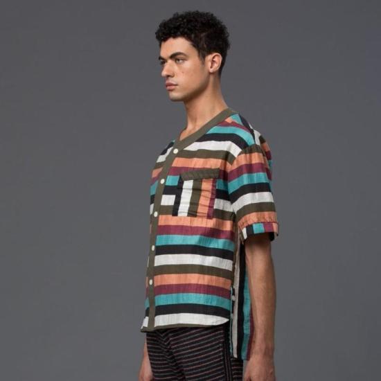  THADDEUS O'NEIL 반팔 셔츠 태디어스 오닐 스트라이프 비치 - OTHER BRANDS