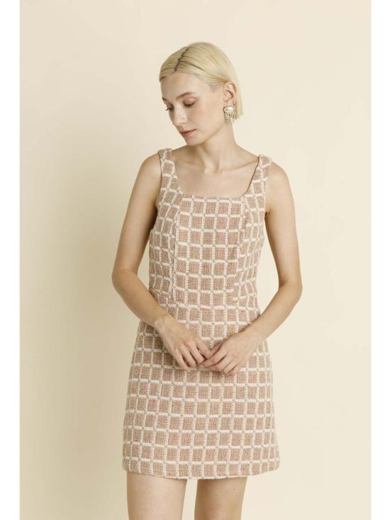  AUREUM 숏 원피스 아우레움 킨슬리 트위드 미니 드레스 핑크