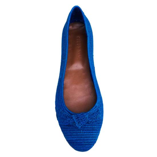  프라우드 메리 풋웨어 플랫 슈즈 라피아 발레 플랫 블루 - PROUD MARY FOOTWEAR