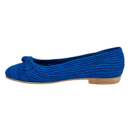  프라우드 메리 풋웨어 플랫 슈즈 라피아 발레 플랫 블루 - PROUD MARY FOOTWEAR