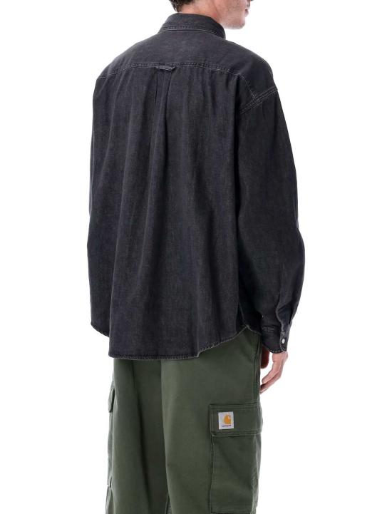  칼하트 데님 팬츠 카하트 루카스 데님 셔츠 블랙 스톤 워시 - CARHARTT