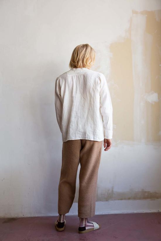  Erica Tanov 블라우스 Aarika 리넨 핸드 자수  소프트 화이트 - ERICA TANOV