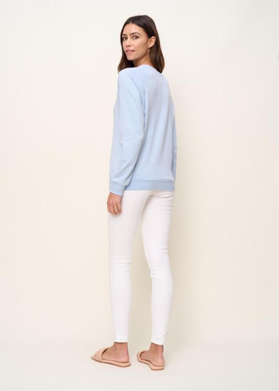  더 스탠다드 스티치 스웨터 스탠다드 스티치 래글런 스웨트셔츠 스카이 블루 - THE STANDARD STITCH