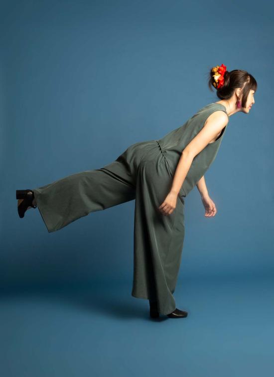  카렘 민소매 티셔츠 페탈 드롭드 암 탱크 블루 제이드 - KAAREM