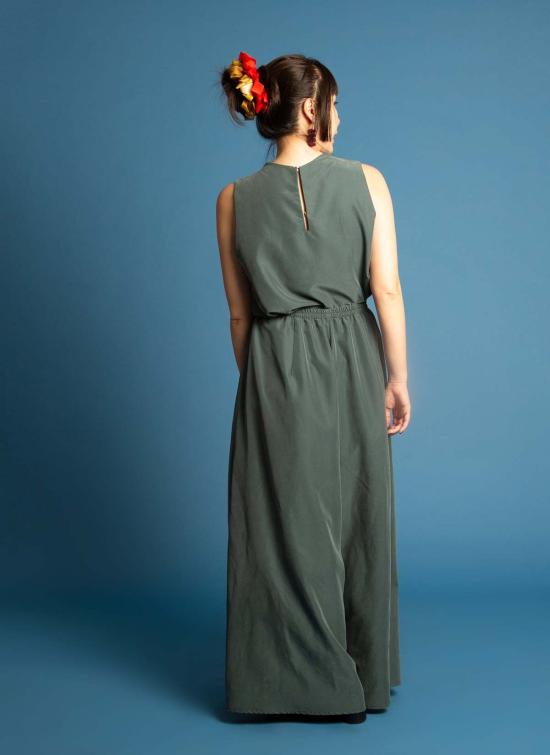  카렘 민소매 티셔츠 페탈 드롭드 암 탱크 블루 제이드 - KAAREM