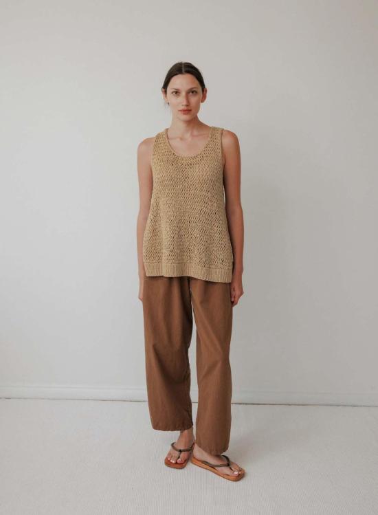  울 하이드 민소매 티셔츠 울하이드 핸드니트 탱크탑 - WOL HIDE