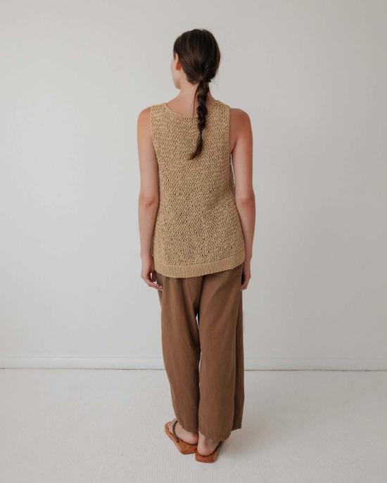  울 하이드 민소매 티셔츠 울하이드 핸드니트 탱크탑 - WOL HIDE