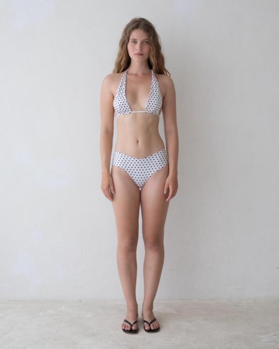  벨 안나 비키니 수영복 레이 치키 바텀 비키니 하의 화이트 도트 무늬 - BELLE ANNA