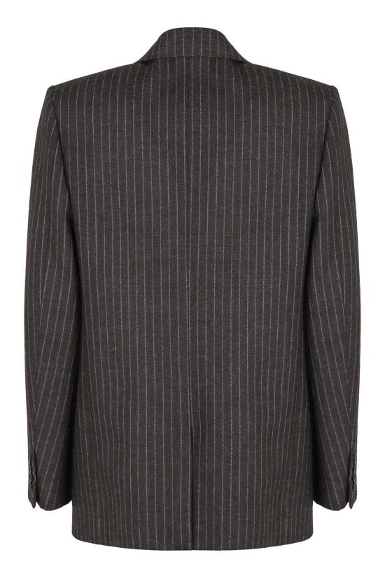  생로랑 수트 자켓 더블 브레스트 울 재킷 그레이 - SAINT LAURENT