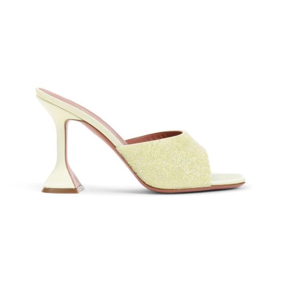  아미나 무아디 샌들 루피타 크리스탈 더스트 95  파스텔 옐로우 - AMINA MUADDI