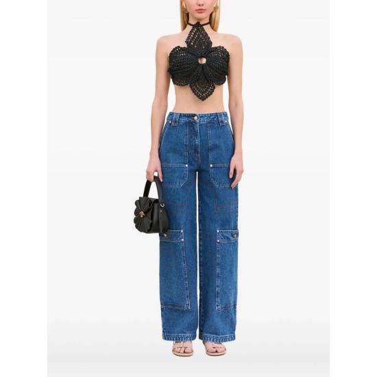  컬트 가이아 민소매 티셔츠 탑 블랙