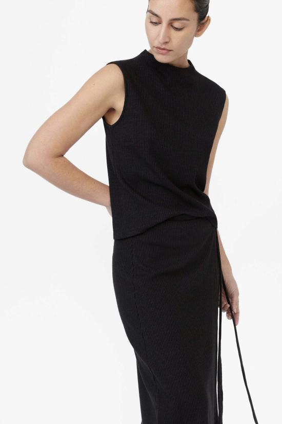  DĀL THE LABEL 민소매 티셔츠 DĀl The Label 모달 골지 니트 탱크탑 - OTHER BRANDS