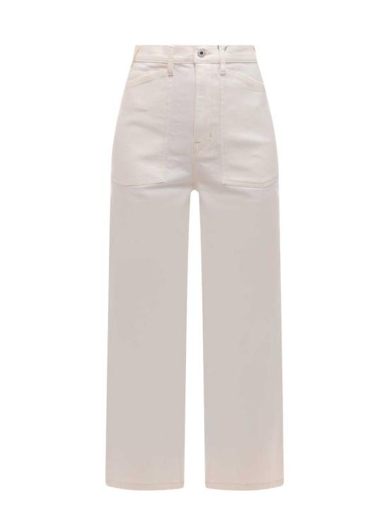  겐조 데님 팬츠 진 WB 블리치드 화이트