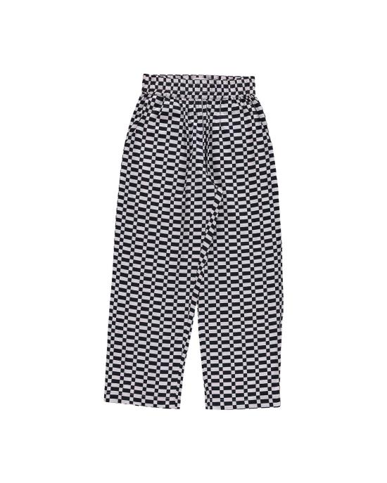  DUSHYANT. 스트레이트 팬츠 두샨트. 핸드 프린트 시마 팬츠 블랙 체크 - OTHER BRANDS