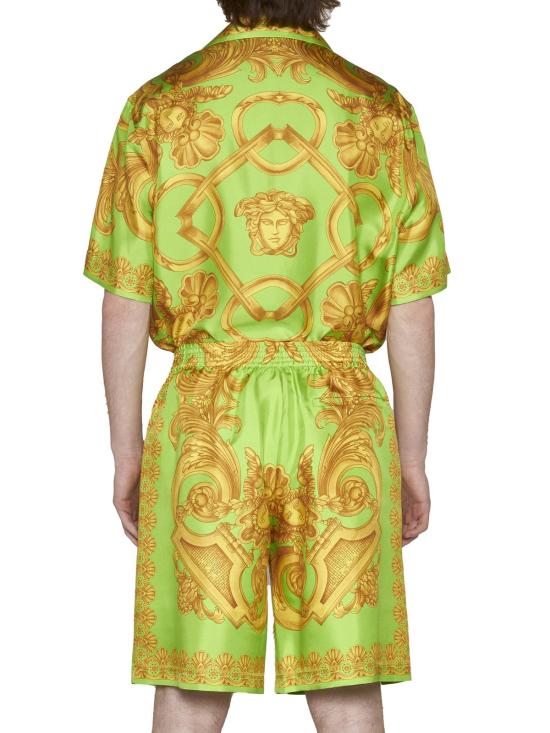  [키즈] 베르사체 쇼츠/버뮤다 반바지 라임 골드 - VERSACE