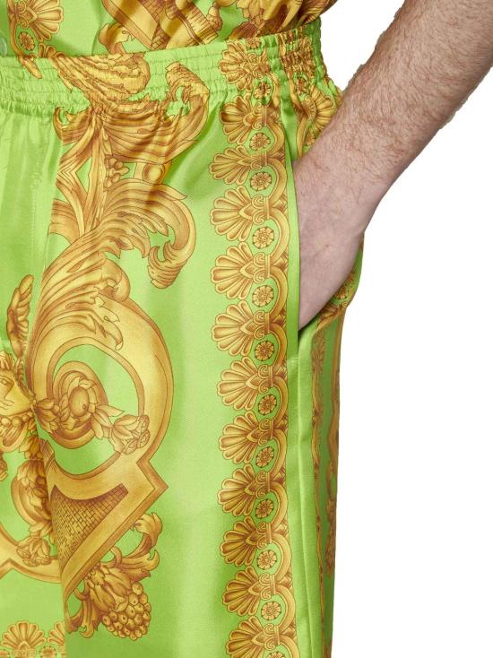  [키즈] 베르사체 쇼츠/버뮤다 반바지 라임 골드 - VERSACE