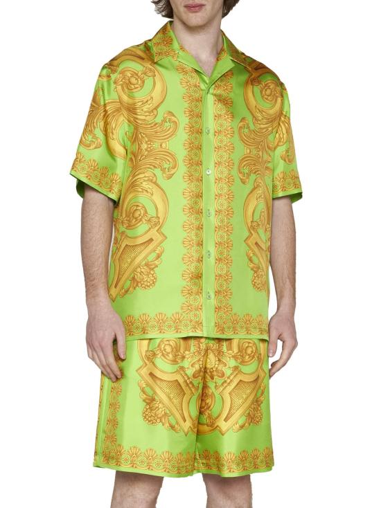  [키즈] 베르사체 쇼츠/버뮤다 반바지 라임 골드 - VERSACE