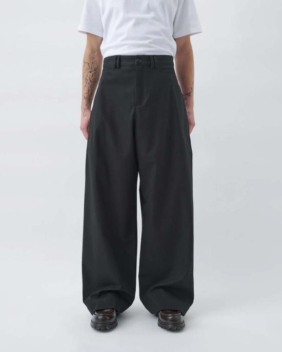  세이지 네이션 스트레이트 팬츠 와이드 테일러드 팬츠 블랙 - SAGE NATION