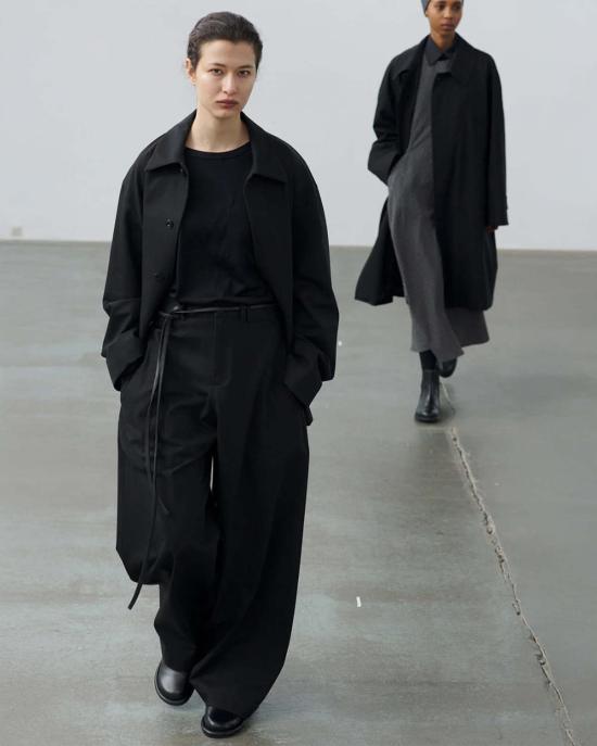  세이지 네이션 스트레이트 팬츠 와이드 테일러드 팬츠 블랙 - SAGE NATION