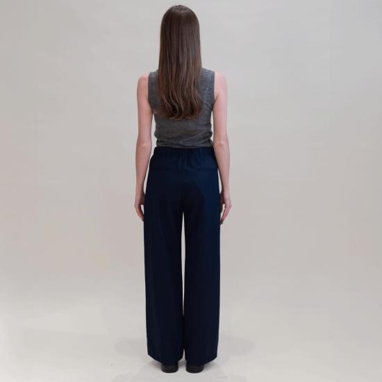  포망데레 스트레이트 팬츠 포만데르 24287 팬츠 네이비 - POMANDERE