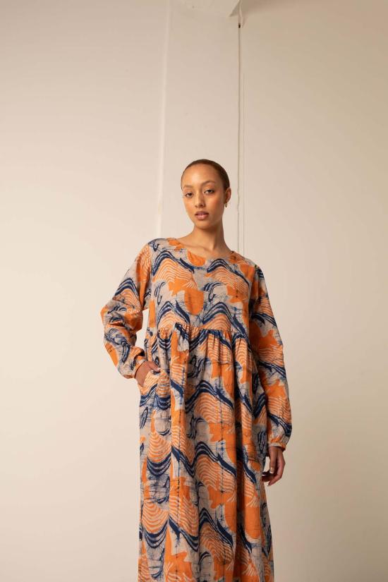  오세이 두로 롱 원피스 Osei Duro Mariam 드레스 베르가못 - OSEI DURO