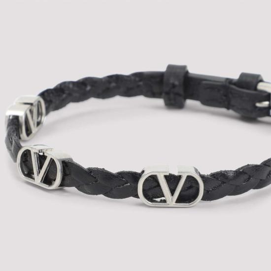 발렌티노 가라바니 브레이슬릿 발렌티노 가죽 팔찌 블랙 - VALENTINO GARAVANI