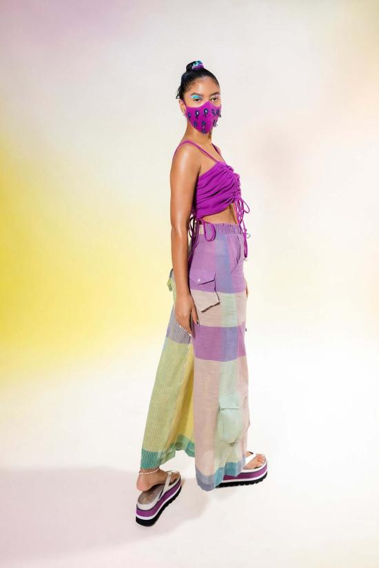  Abacaxi 스트레이트 팬츠 아바카시 카고 와이드 레그 팬츠 멀티