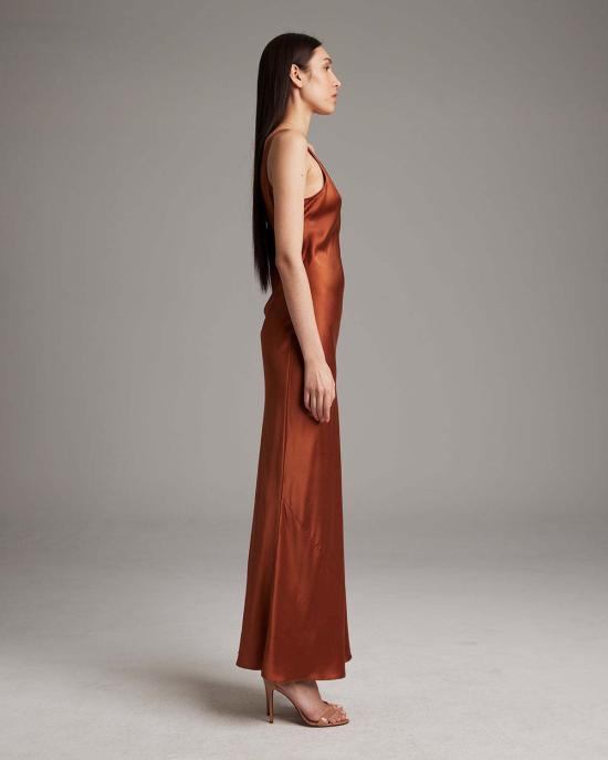  보즈 롱 원피스 더블 V 슬립 드레스 - VOZ